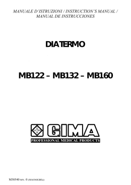 diatermo mb122 – mb132 – mb160