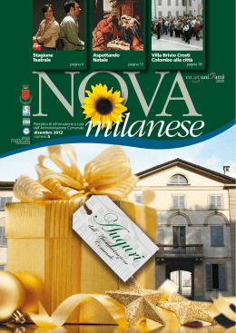 Periodico Comunale Nova Milanese dicembre 2012