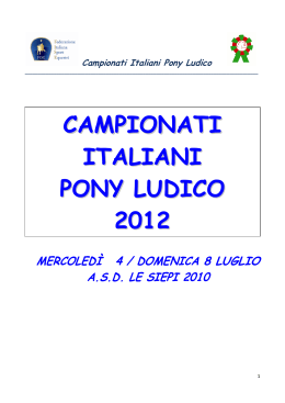 Campionati Italiani Pony Ludico