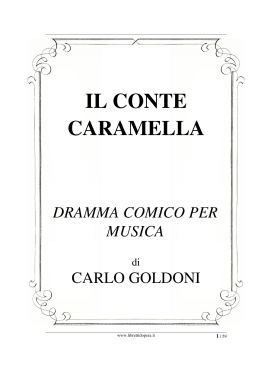 Il conte Caramella - Libretti d`opera italiani