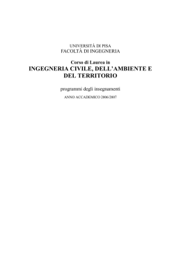 Guida al Corso di Studi (a.a. 2006-07)