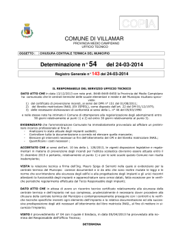 COMUNE DI VILLAMAR Determinazione n° 54 del 24-03-2014