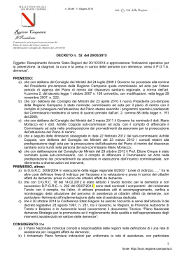 Recepimento Accordo Stato-Regioni del 30/10/2014 e