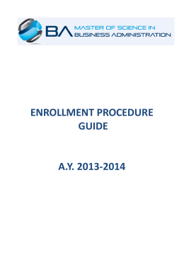 enrollment procedure guide ay 2013-2014