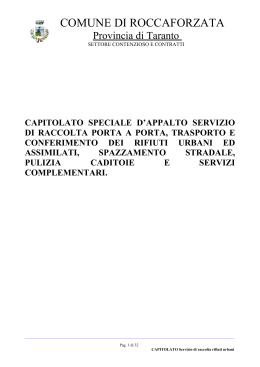 Capitolato - Montedoro