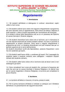 Norme pratiche - ISSSR Forlì buono - Istituto Superiore di Scienze