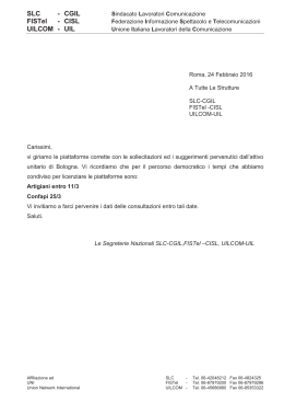 Confapi - Consultazione piattaforma - FISTel Veneto