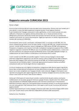 Rapporto annuale CURACASA 2015