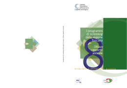 8° Rapporto annuale sugli screening oncologici della regione