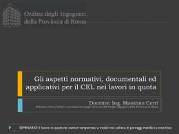 Diapositiva 1 - Ordine ingegneri della Provincia di Roma