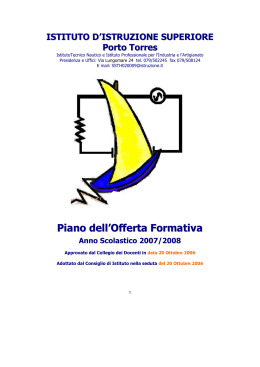 Piano dell`Offerta Formativa Anno Scolastico 2007/2008