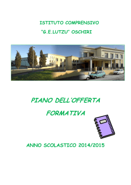 POF 2014-2015 - Istituto Comprensivo GE Lutzu Oschiri