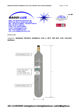 manuale tecnico bombola co2 50°c per box co2 - BAGGI-LUX