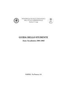 GdS 2001-2002 - Pontificia Facoltà Teologica dell`Italia Meridionale