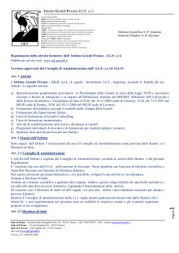 Regolamento Istituto - Istituto Gestalt Firenze