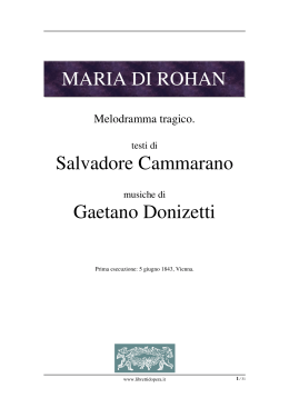 Maria di Rohan - Libretti d`opera italiani