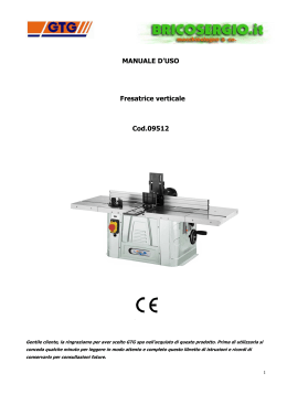 MANUALE D`USO Fresatrice verticale Cod.09512