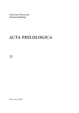 ACTA 35.indb - Acta Philologica