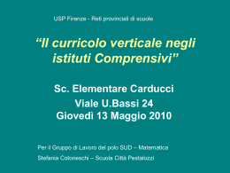seminario sugli istituti comprensivi
