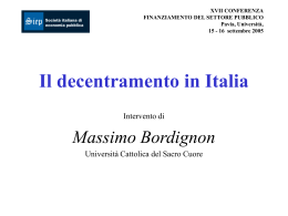 La spesa delle Amministrazioni pubbliche per funzione