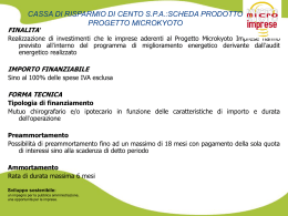 Presentazione Strumenti Istituti di Credito