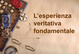 L`esperienza veritativa fondamentale