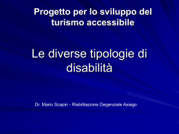 Le diverse tipologie di disabilit&agrave;