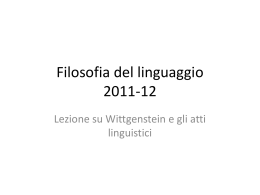 Filosofia del linguaggio 2010-11
