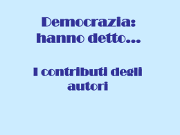 La democrazia: gli autori