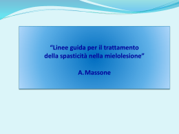Linee guida per il trattamento della spasticit&agrave; nella mielolesione