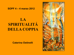 LA SPIRITUALITA` DELLA COPPIA