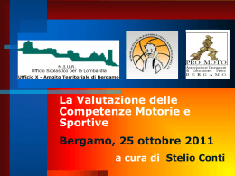 La Valutazione delle Competenze Motorie e Sportive Bergamo, 25