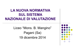 La nuova normativa sul sistema nazionale di valutazione