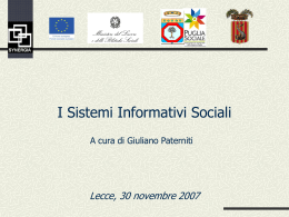 Il Sistema Informativo Sociale