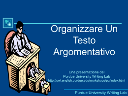 Organizzazione del testo argomentativo