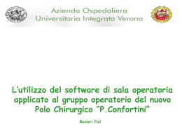 L`utilizzo del software di sala operatoria applicato al