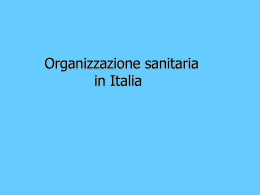 Organizzazione sanitaria in Italia - il sito ufficiale degli studenti di