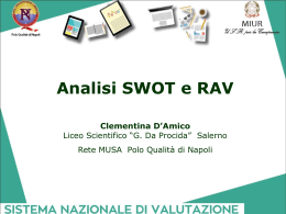 Analisi SWOT e RAV - Polo Qualità di Napoli