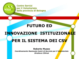 Il CSV e la sua funzione sul territorio