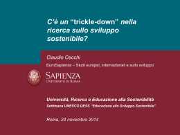 C`è un “trickle-down” nella ricerca sullo sviluppo sostenibile?