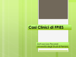 Presentazione di alcuni casi clinici di Enterocolite Allergica