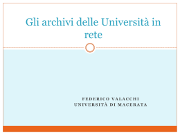 Gli archivi delle Università in rete - e-Lis