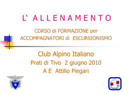 L`Allenamento per il Trekking - AE-CMI