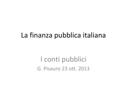 La finanza pubblica italiana Rapporto 2013