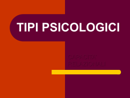 PSICOLOGIA i tipi psicologici