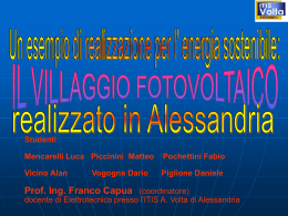 Un esempio di realizzazione per l`energia sostenibile