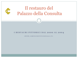 Il restauro del Palazzo della Consulta