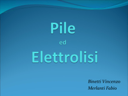 Pile e elettrolisi - Liceo Scientifico Salvemini
