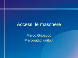 Lezione 4 - Access