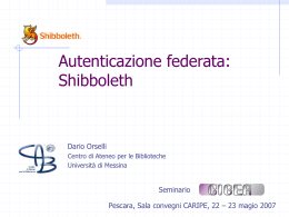 Autenticazione federata: Shibboleth